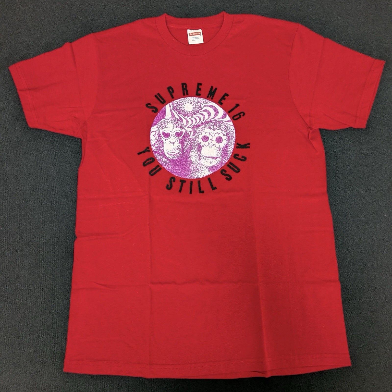 Supreme SS16 SUPREME YOU STILL SUCK TEE RED L | Grailed