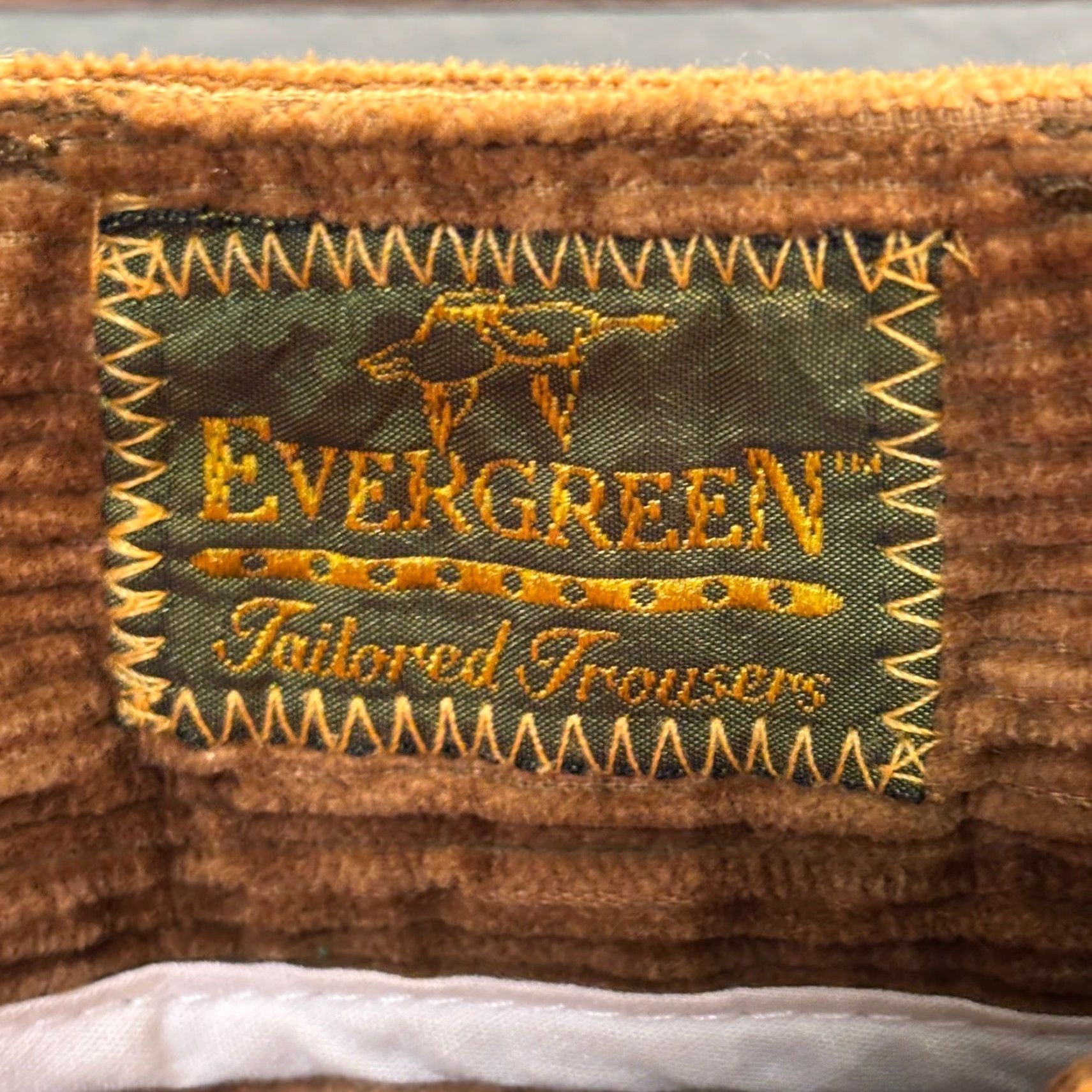 Evergreen VINTAGE Evergreen Pants Mens 34x32 Corduroy Brown Relaxed Full Fit 90s Casual Mens Size US 34 / EU 50 - 3 Thumbnail