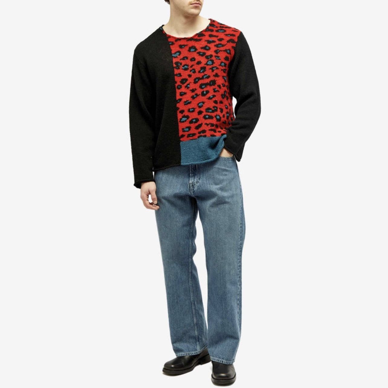 Undercover NWT Undercover Paneled Leopard Crew Knit Size US L / EU 52-54 / 3 - 4 Thumbnail