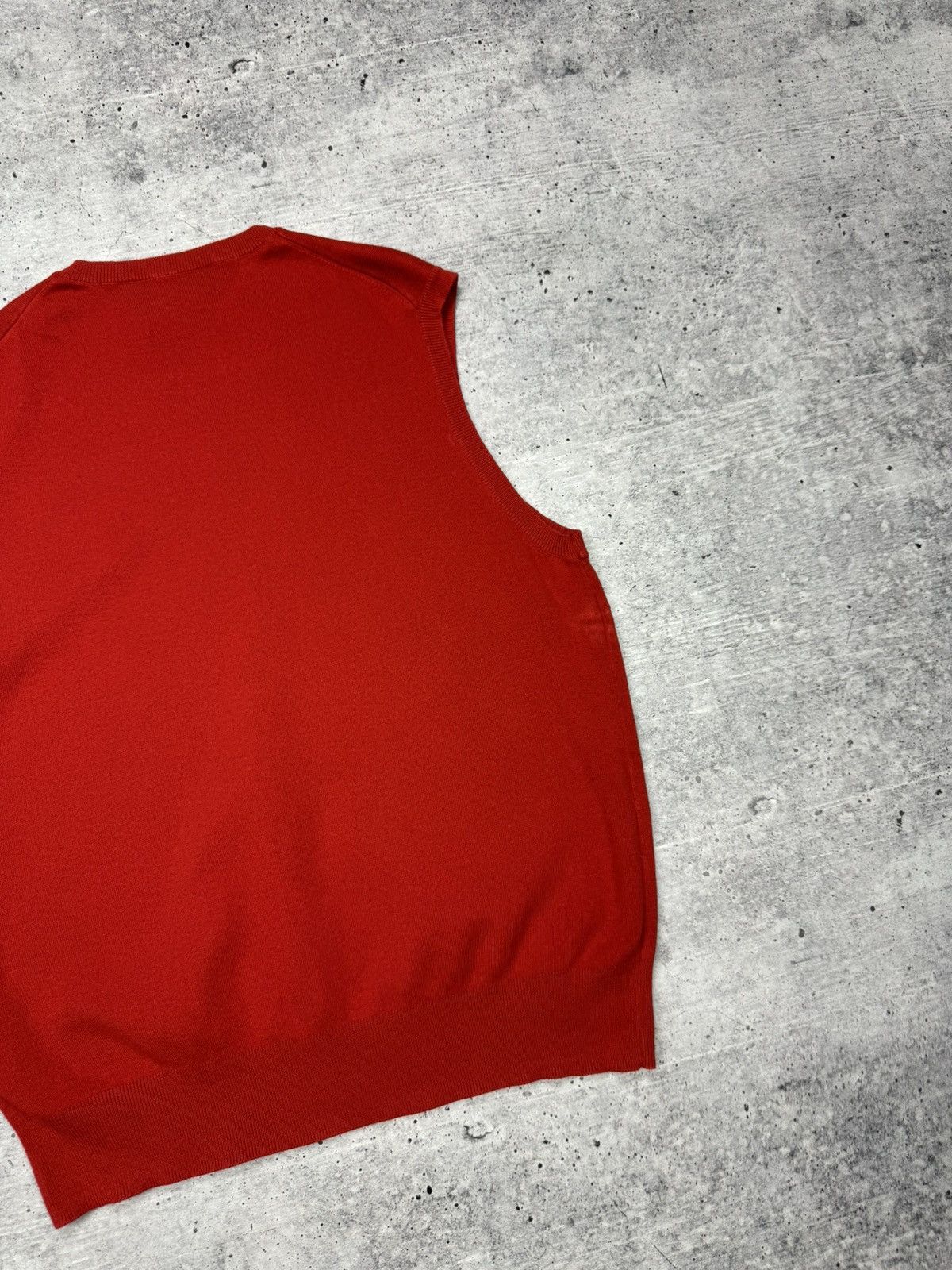 Polo Ralph Lauren × Vintage 💥💥Polo Ralph Lauren Vintage 90’s Y2K Red Pima Cotton Vest Size US M / EU 48-50 / 2 - 10 Thumbnail