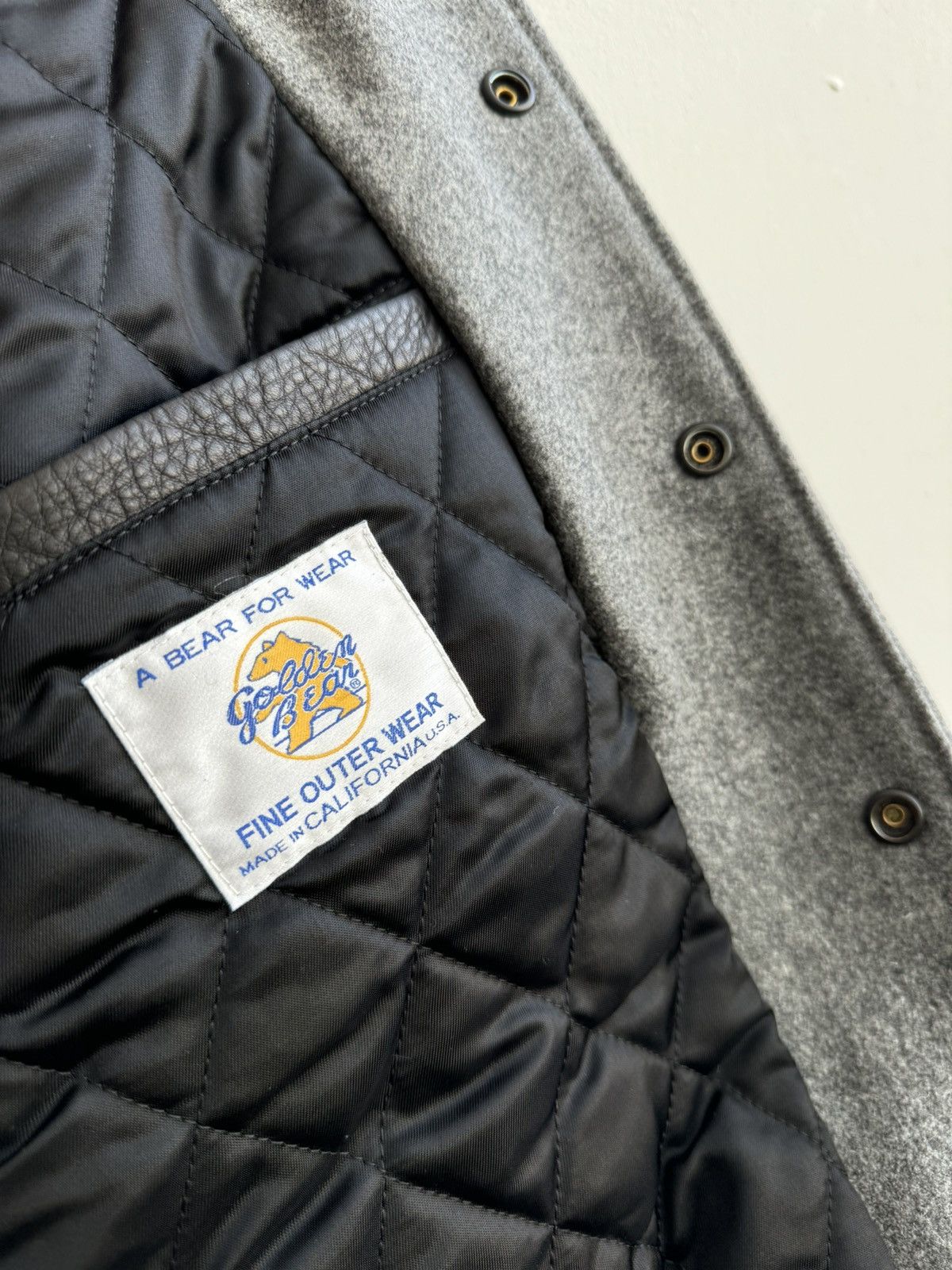Palace Palace x Stella Artois Wool Stadium Jacket In Grey & Black Size US XL / EU 56 / 4 - 16 Thumbnail