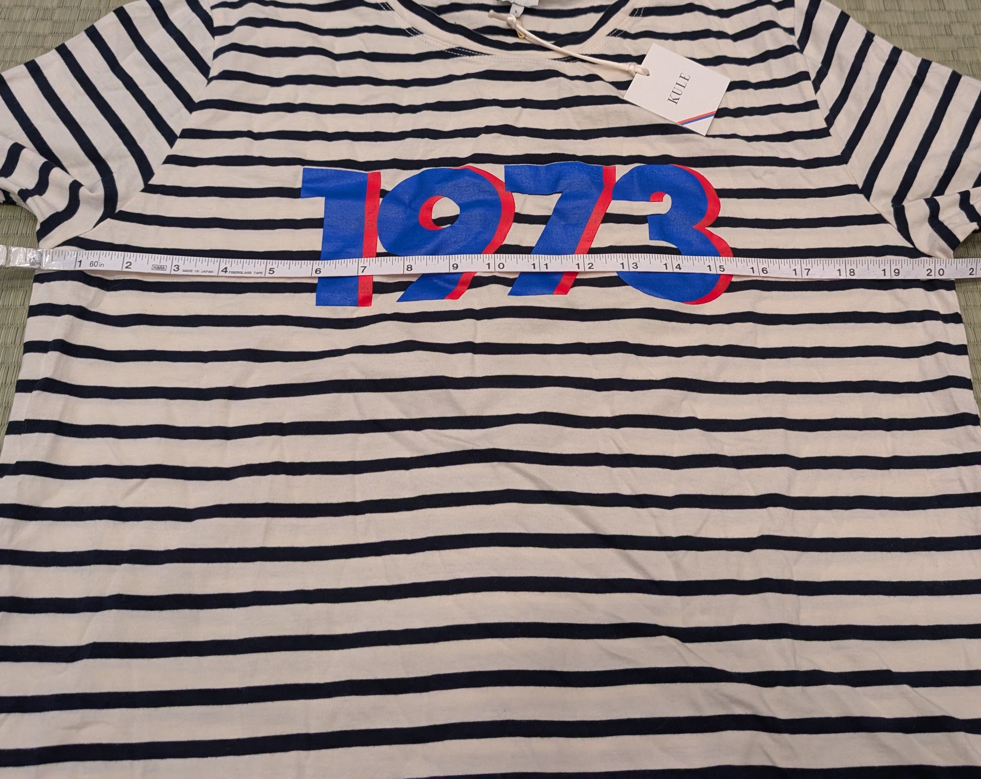 KULE NWT Kule x Prinkshop The Modern 1973 T-shirt Cream Navy Size L / US 10 / IT 46 - 6 Thumbnail