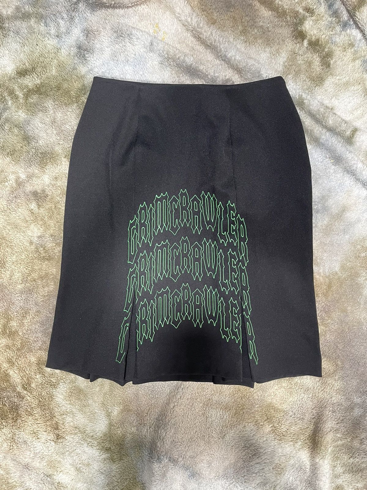 image of Raf Simons Pleated Mid Length Skirt in Black, Women's (Size 30)