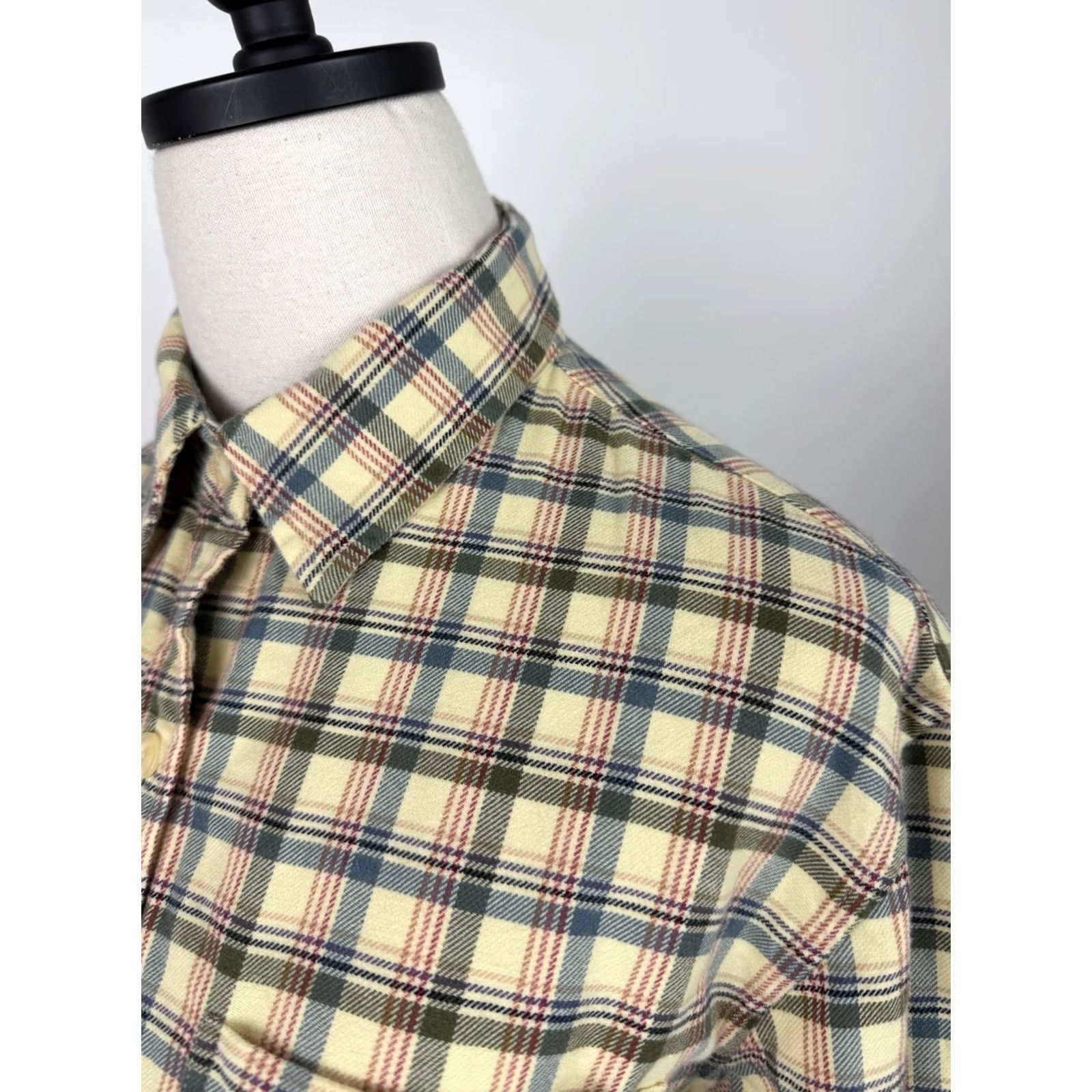 Jones New York VINTAGE Jones New York Shirt Womens Medium Plaid Yellow Cotton Flannel Button-Up 90s Mom Size M / US 6-8 / IT 42-44 - 6 Thumbnail