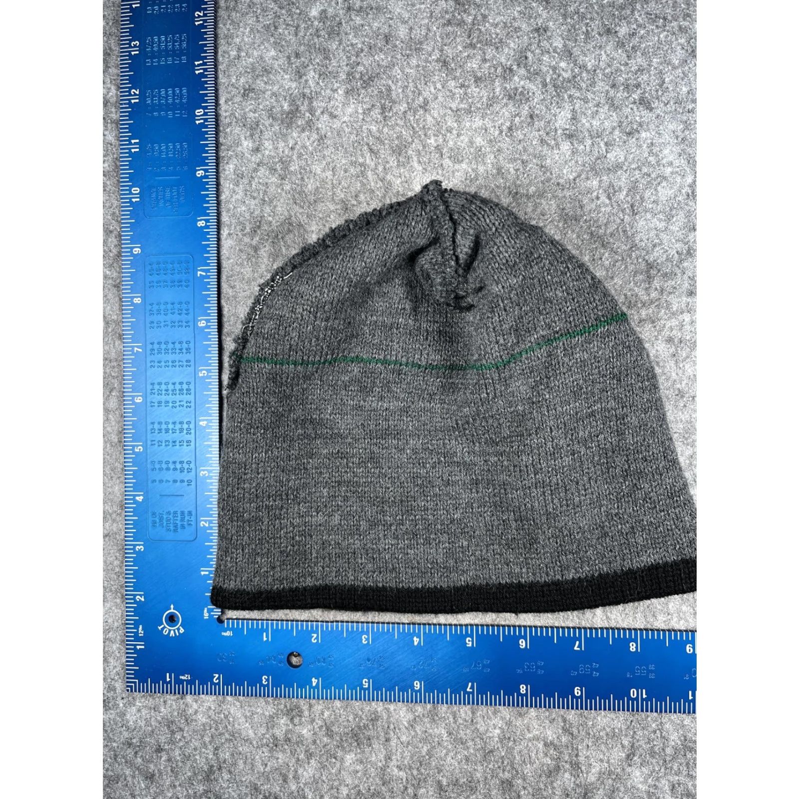 Vintage Beer Garden Green Valley Ranch Beanie Mens One Size Gray Knit Stretch Solid Embroidered Logo Winter Casual Hat Size ONE SIZE - 6 Thumbnail