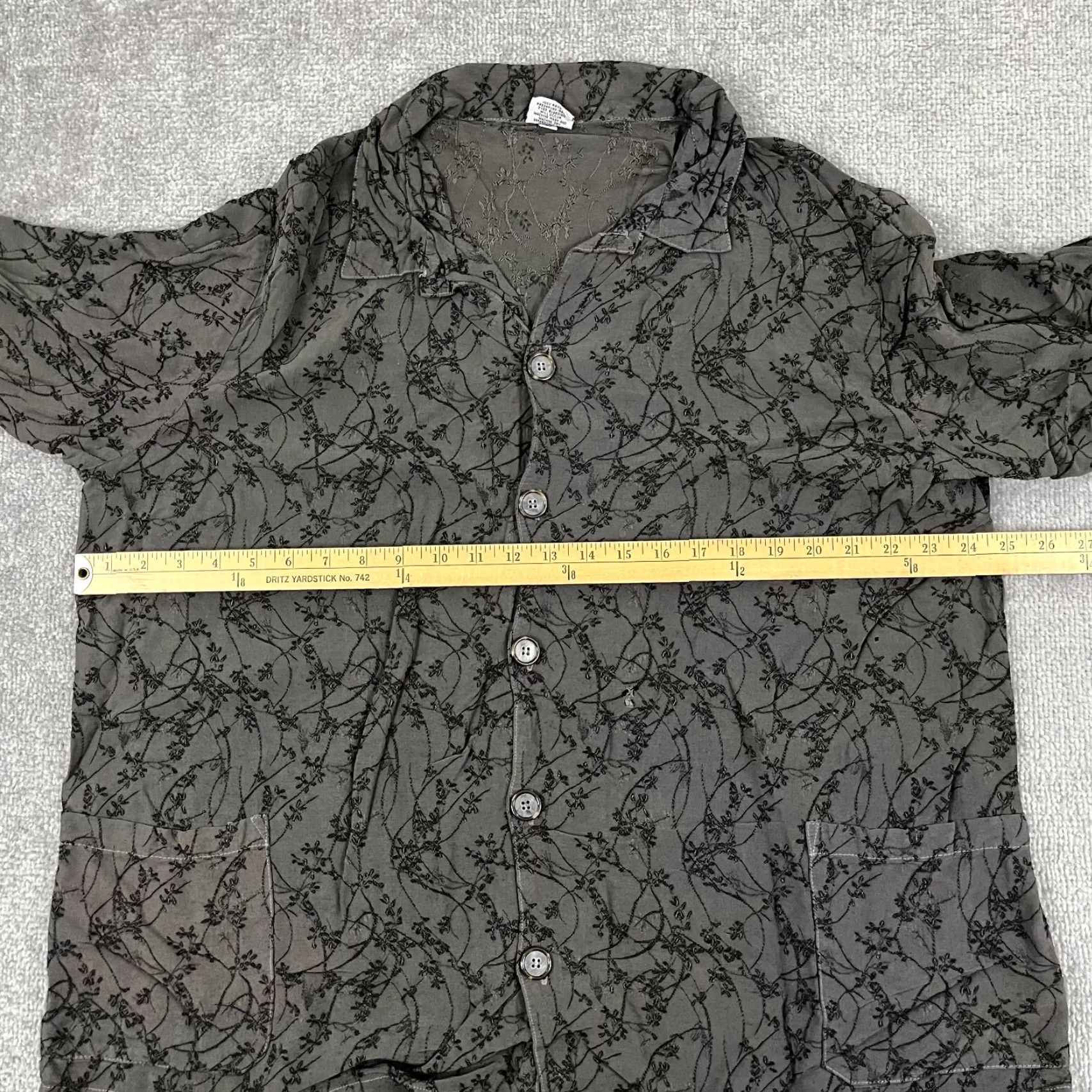Vintage CP SHADES Sausalito Button-Up Shirt Floral Print Adult Large Brown Rayon Pockets Womens Size L / US 10 / IT 46 - 5 Thumbnail