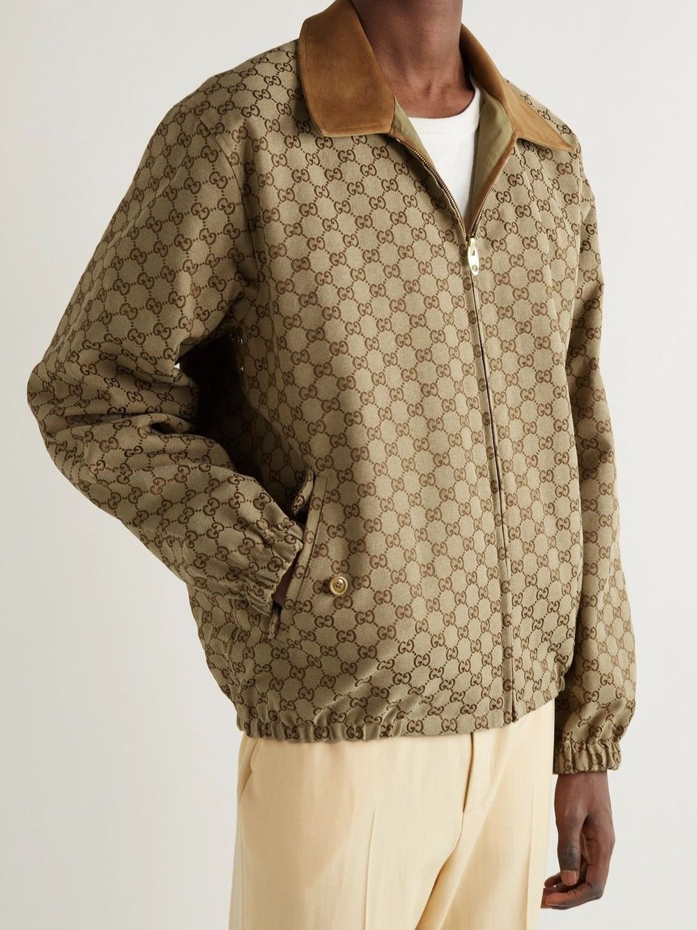 Gucci Reversible Suede Trimmed Ripstop and Cotton-Blend Jacket Size US M / EU 48-50 / 2 - 2 Thumbnail