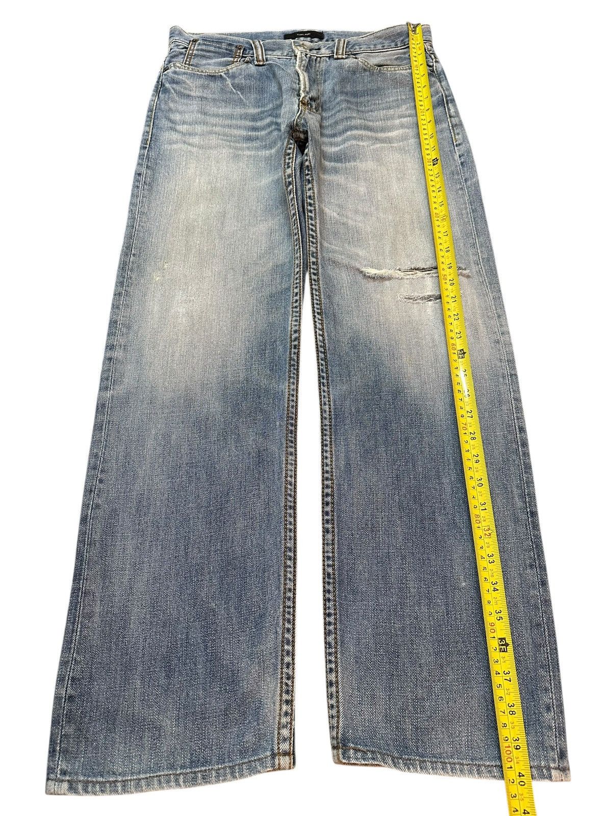 Acne Studios Vintage Japanese Brand Blue Faded Wash Distress Loose Jeans Size US 32 / EU 48 - 12 Thumbnail