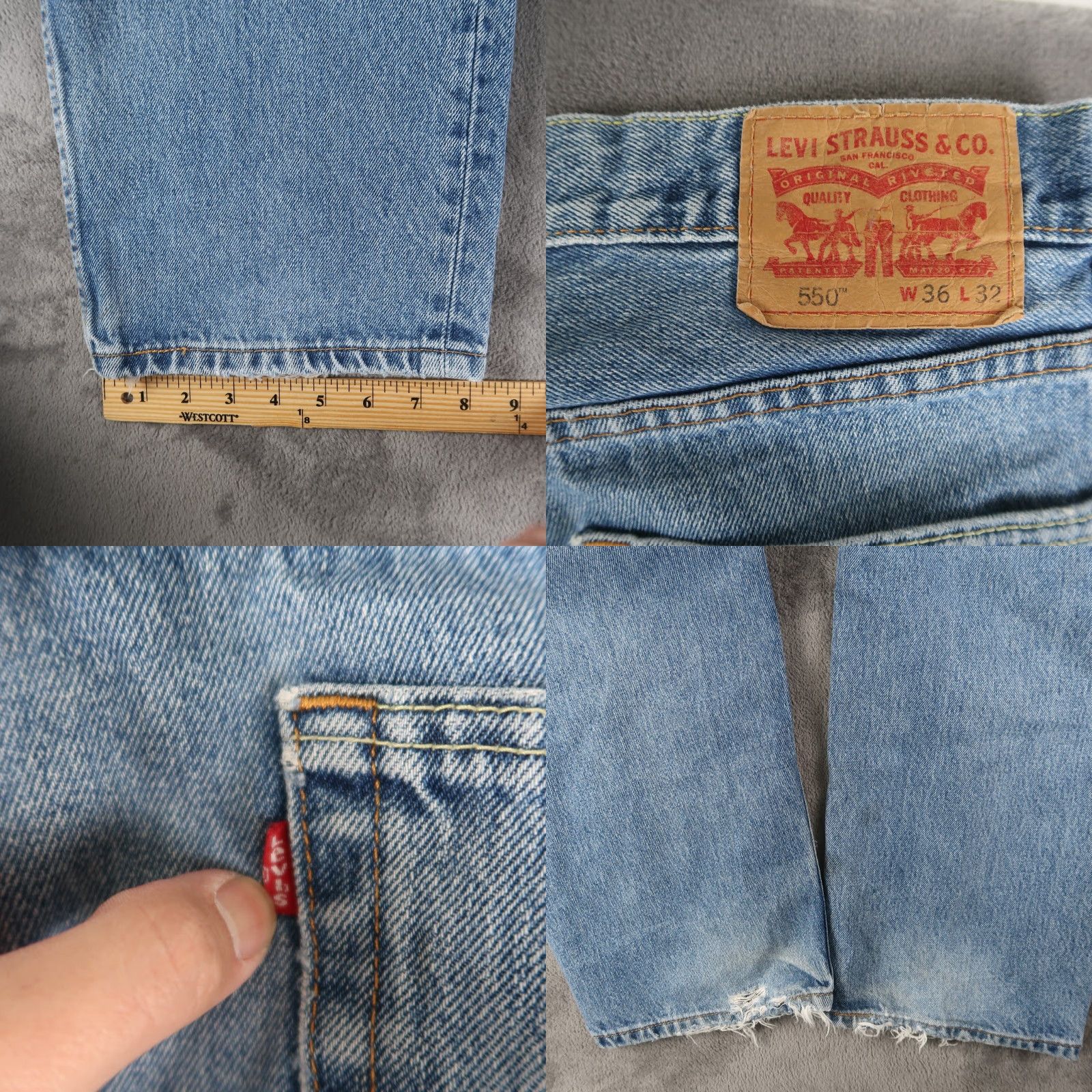 Levi's Levis 550 Mens Jeans 36x32 Blue Denim Size US 36 / EU 52 - 9 Thumbnail