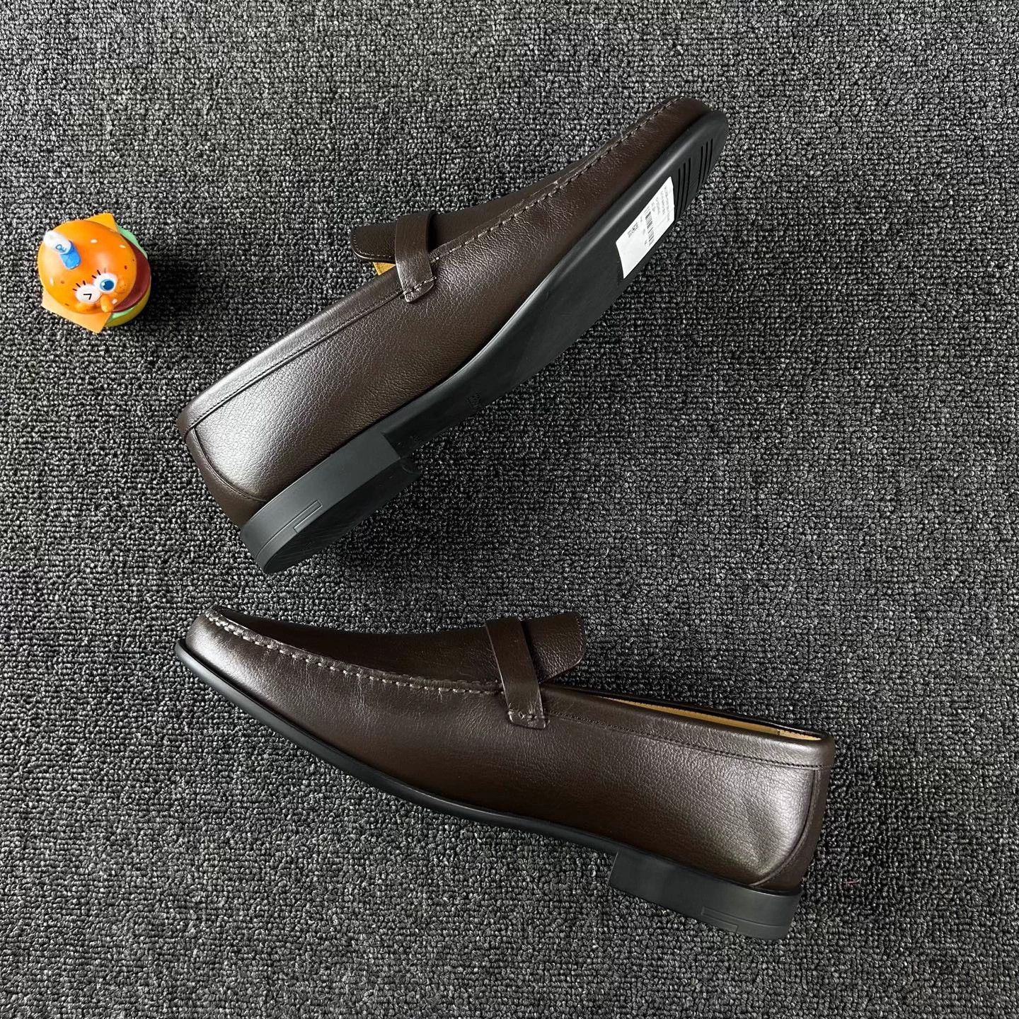 Hermes Hermes Vintage Brown Dress Shoes Silver Buckle Size 42 Size US 9 / EU 42 - 3 Thumbnail