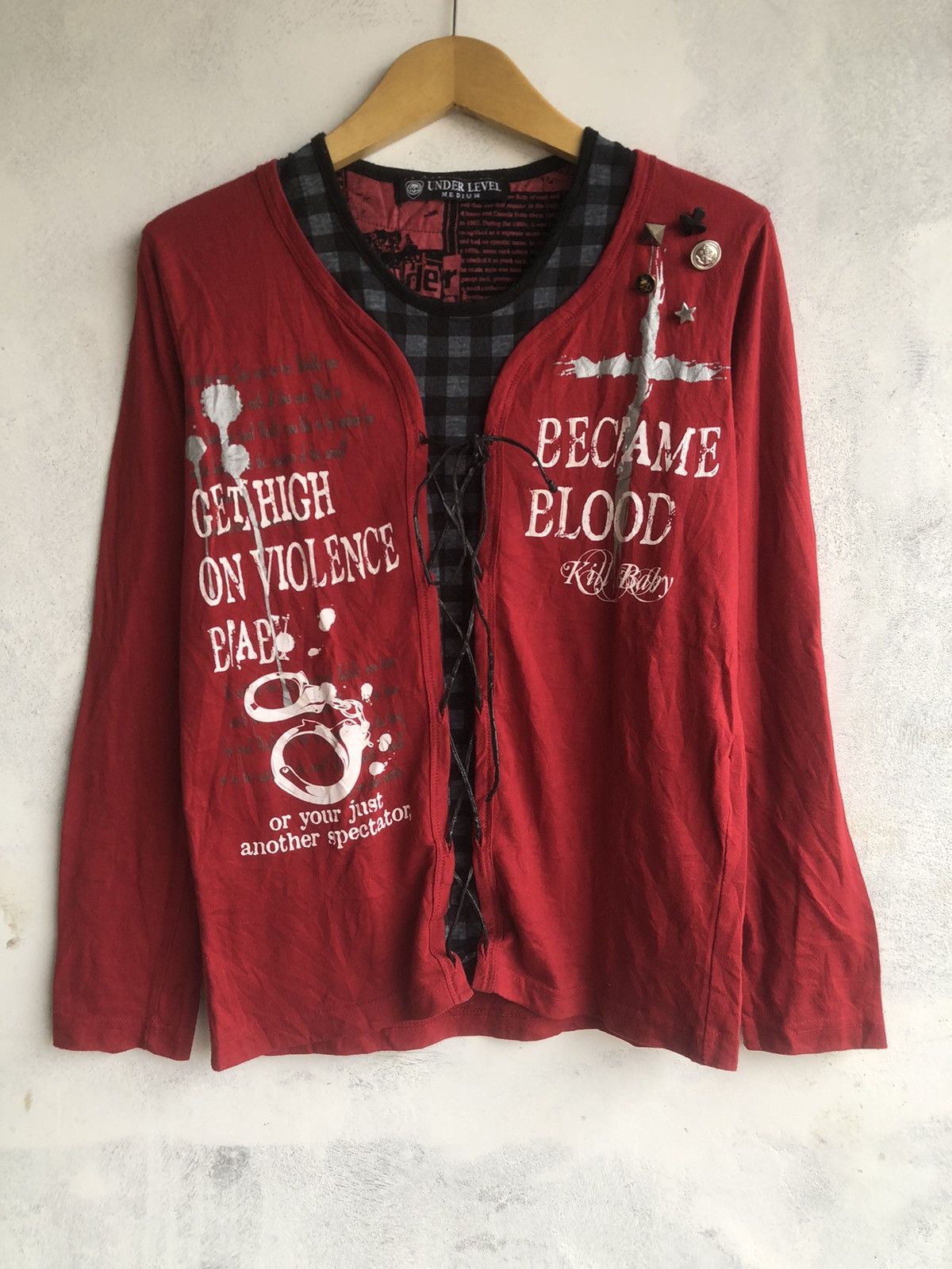 Hysteric Glamour Japanese Gothic Tribal Poem Double Layer Rock Punk Style Size US M / EU 48-50 / 2 - 1 Thumbnail