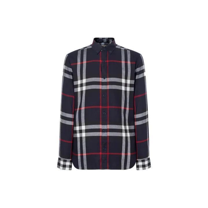 Burberry Burberry Burberry Blue Plaid Button-Up Long Sleeve Shirt-2 Size US S / EU 44-46 / 1 - 2 Thumbnail