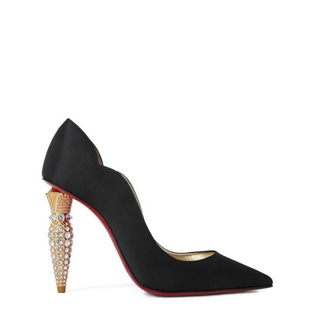 Christian Louboutin Lipstrass Crêpe Crystal-Embellished Pumps Size US 6 / IT 36 - 1 Thumbnail