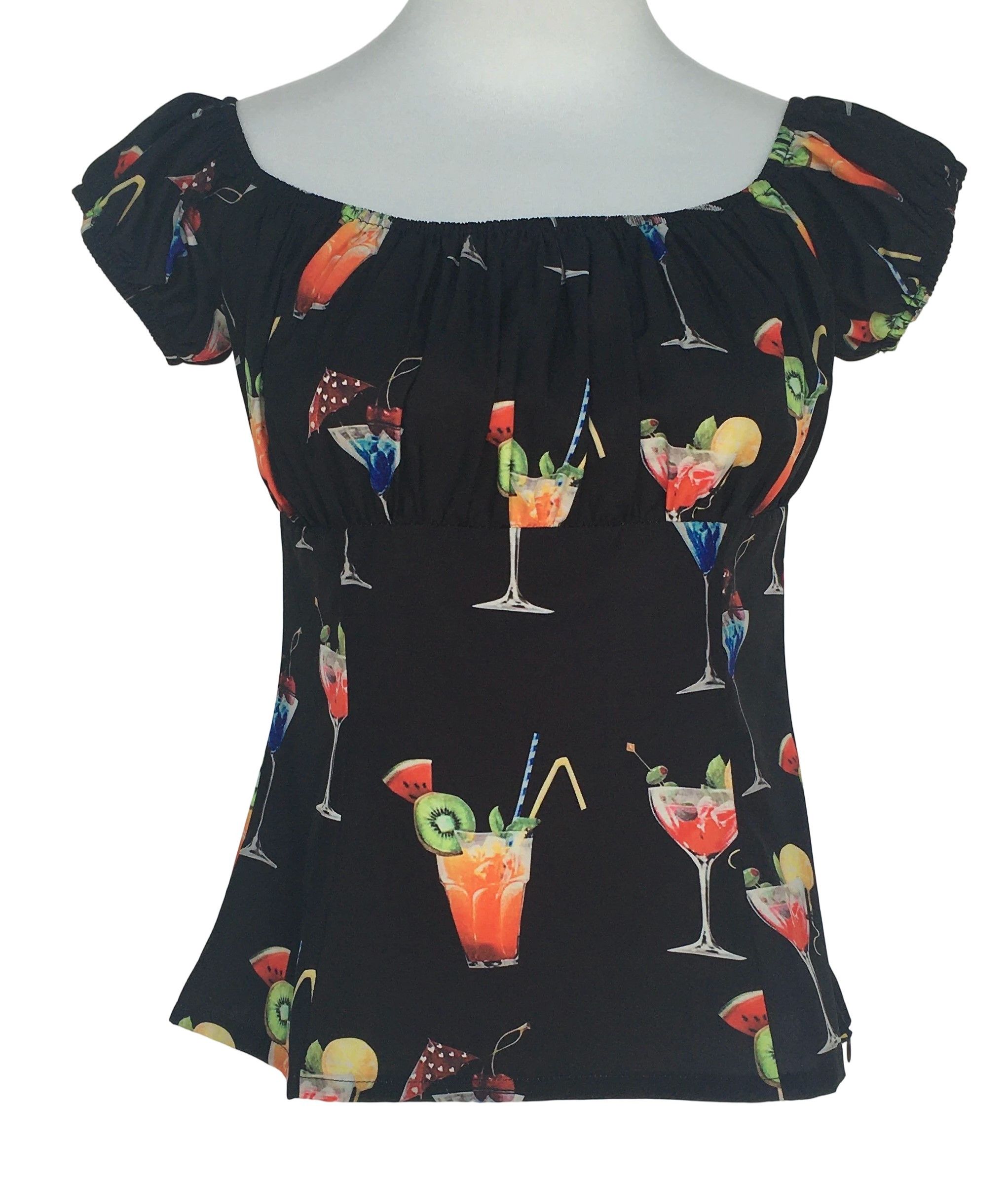 Other Women tops cocktail print off shoulder slim fit blouse Size XXL / US 16-18 / IT 52-54 - 1 Thumbnail