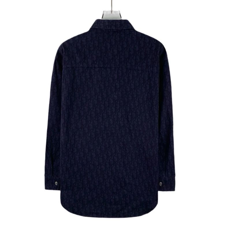 Dior Dior Size37 Dark blue logo jacquart full print cotton lapel Size US XXS / EU 40 - 2 Thumbnail