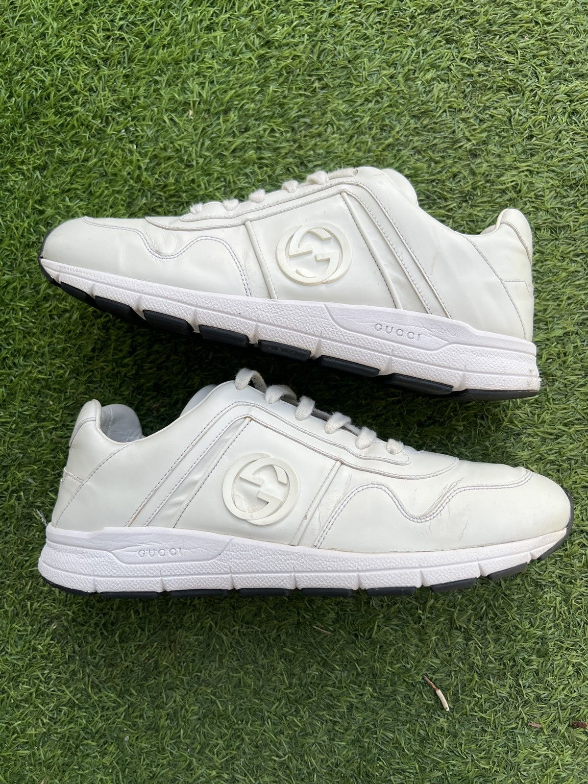Gucci GUCCI LEATHER LOW ‘WHITE’ 426184 Size US 9.5 / EU 42-43 - 1 Thumbnail