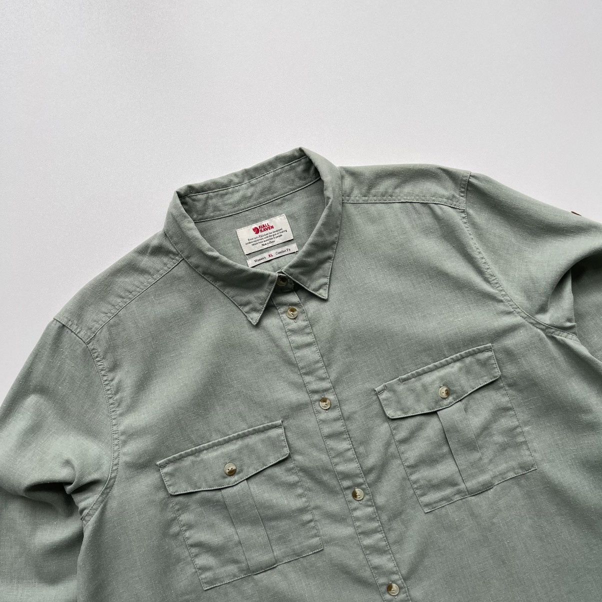 Fjallraven Fjallraven W Ovik Travel Comfort Fit Logo Hamp Shirt LS Mint Size XL / US 12-14 / IT 48-50 - 2 Thumbnail