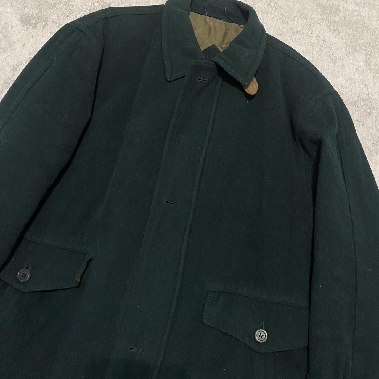 Other Green 90s Cashmere wool jacket Coat Vintage Retro Size US XL / EU 56 / 4 - 2 Thumbnail