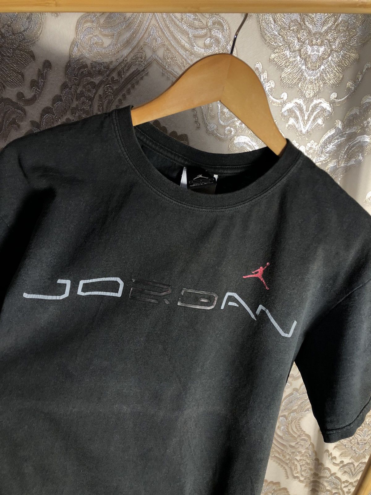 Jordan Brand × Vintage VERY RARE JORDAN BIG LOGO T-SHIRT RETRO Y2K 90s DRILL SK8 Size US L / EU 52-54 / 3 - 4 Thumbnail