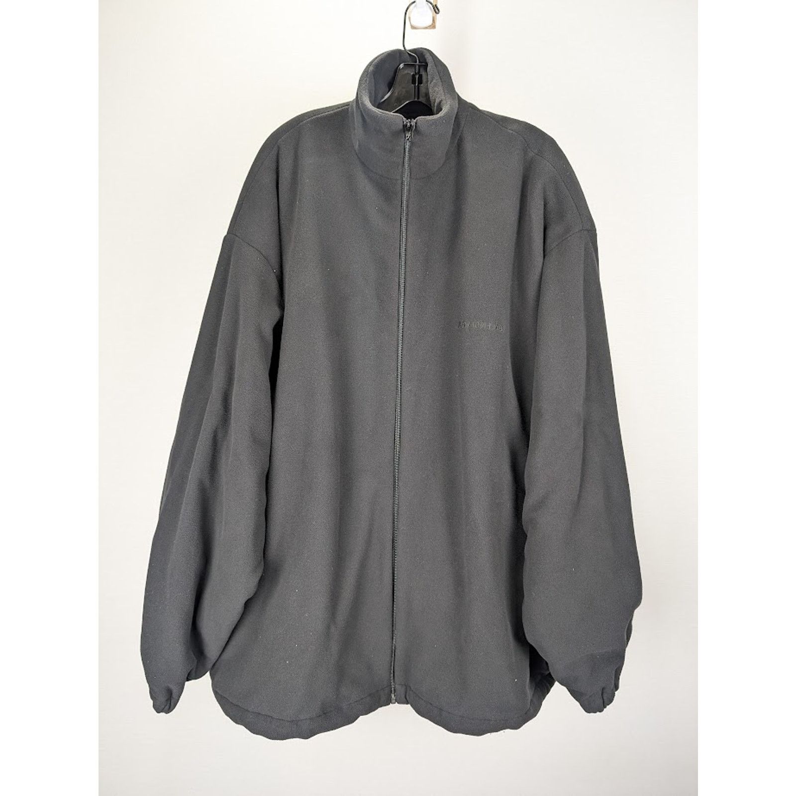 Balenciaga o1rshd1 Fleece Zip Up Jacket in Black Size US M / EU 48-50 / 2 - 1 Thumbnail