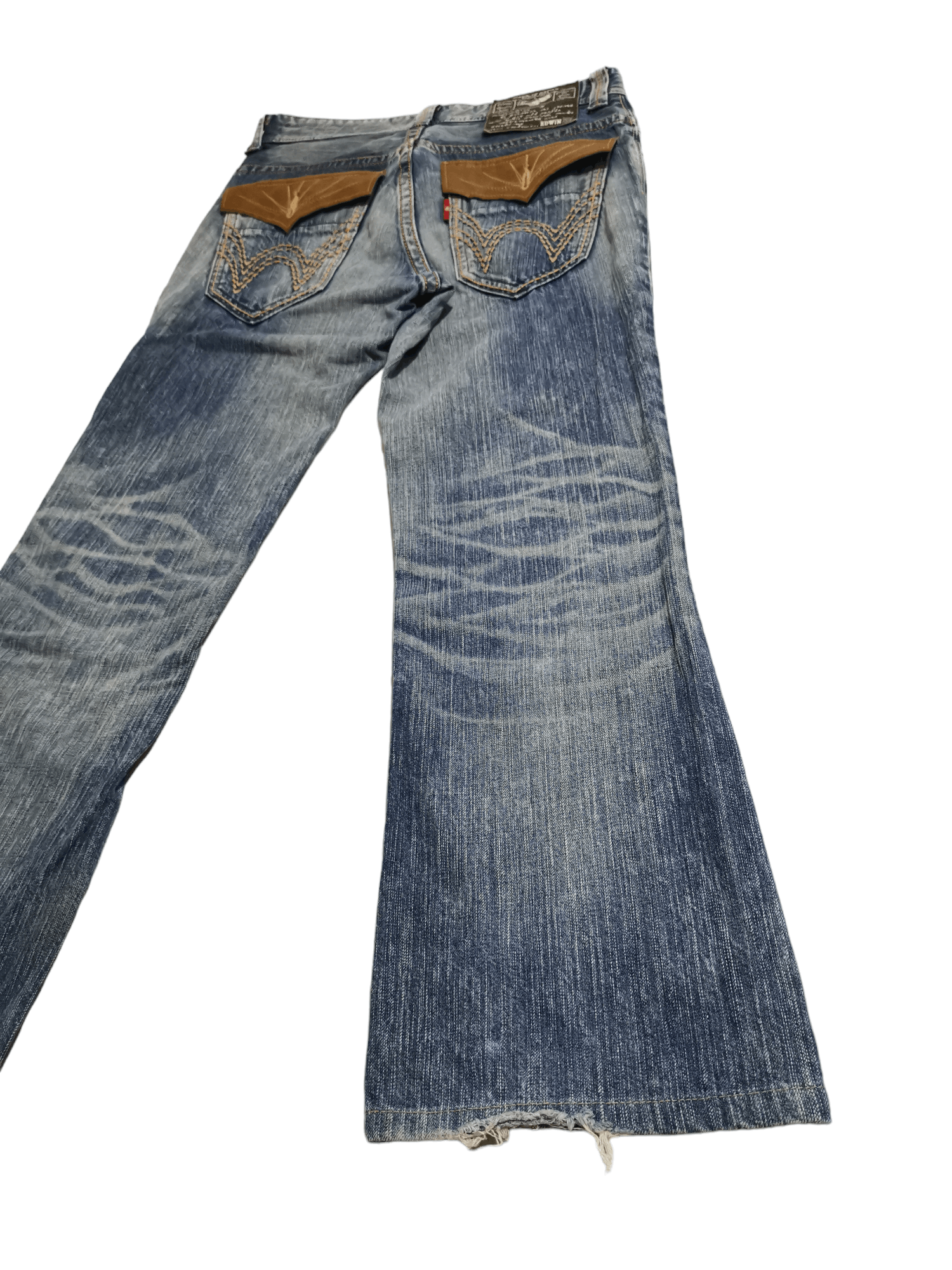 Japanese Brand × Jean × Vintage Flare Jeans Made In Japan Edwin Lightning Wash Jeans Size US 32 / EU 48 - 12 Thumbnail