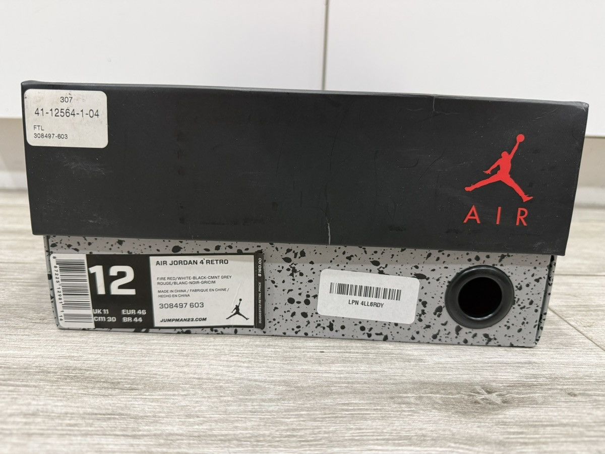Jordan Brand 2013 Air Jordan 4 Toro Bravo Fire Red White Black Grey 12 Size US 12 / EU 45 - 16 Thumbnail