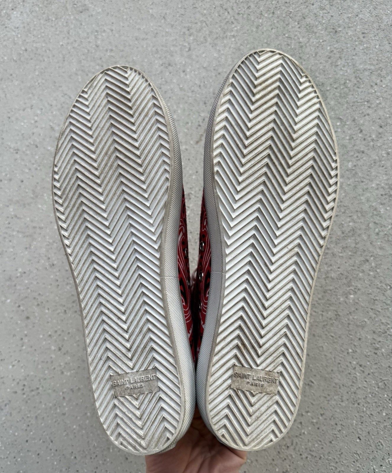 Saint Laurent Paris Saint Laurent Canvas Bedford Bandana Mens High Top Sneakers Size US 9 / EU 42 - 24 Thumbnail