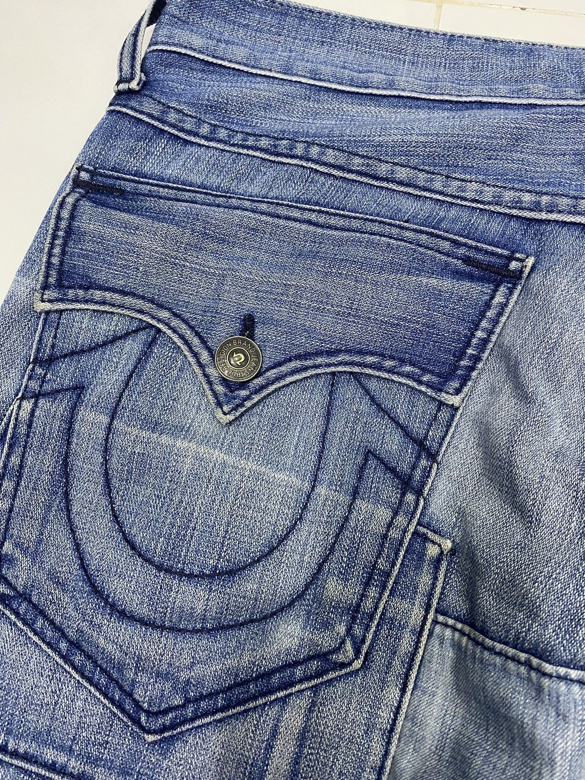 True Religion 🔥TRUE RELIGION PATCHWORK DISTRESSED DENIM JEANS Size US 34 / EU 50 - 14 Thumbnail