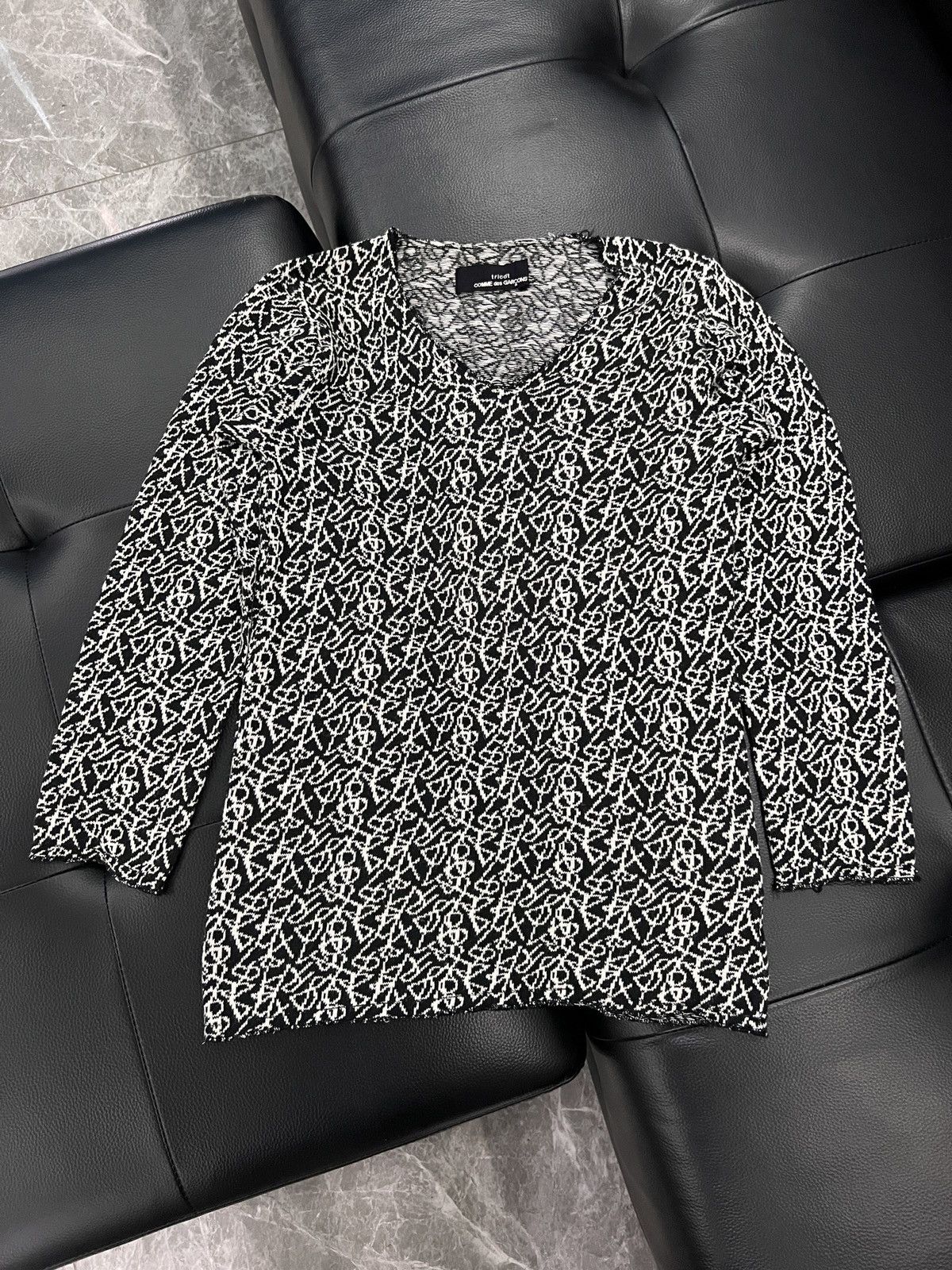 Comme des Garcons Tricot Comme des Garçons 00s All-Over Jacquard Knit Sweater Size S / US 4 / IT 40 - 1 Thumbnail