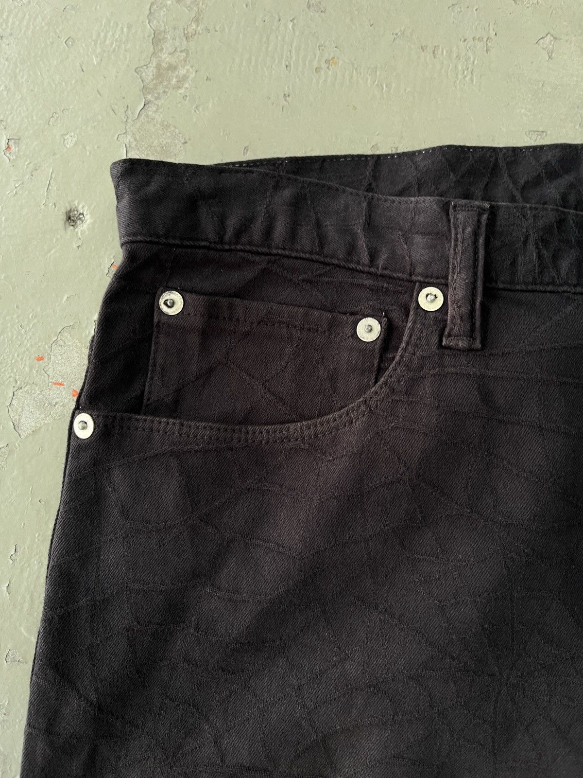 Lanvin Lanvin Faded Black Denim SpiderWeb Embroidered Detailing Size US 34 / EU 50 - 6 Thumbnail