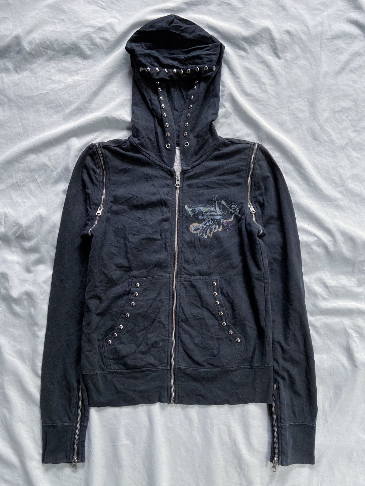 Beauty Beast LEVIS MULTI ZIPPER PUNK SUN FADED STYLE ZIP HOODIE Size US S / EU 44-46 / 1 - 2 Thumbnail