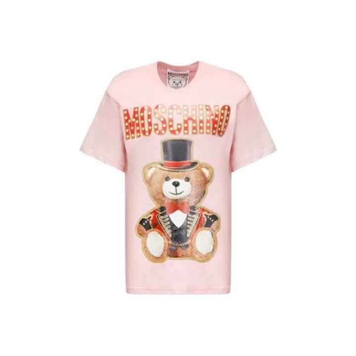 Moschino Moschino Pink Teddy Bear Short Sleeve T-Shirt 0079 Size XS / US 0-2 / IT 36-38 - 1 Thumbnail