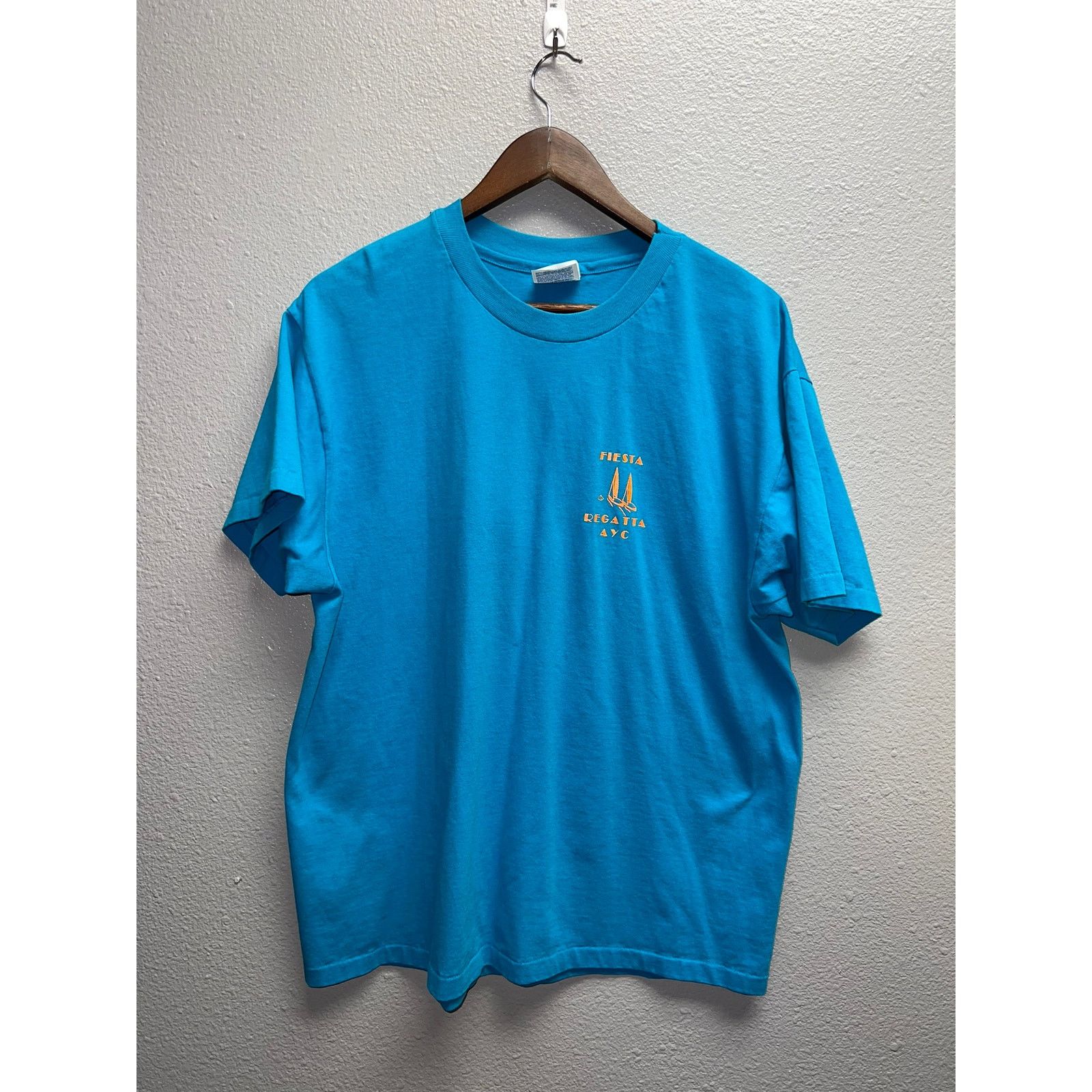 Hanes Vintage Regatta Shirt Fiesta Regatta AYC Boat Blue Sail Boat Size US L / EU 52-54 / 3 - 2 Thumbnail