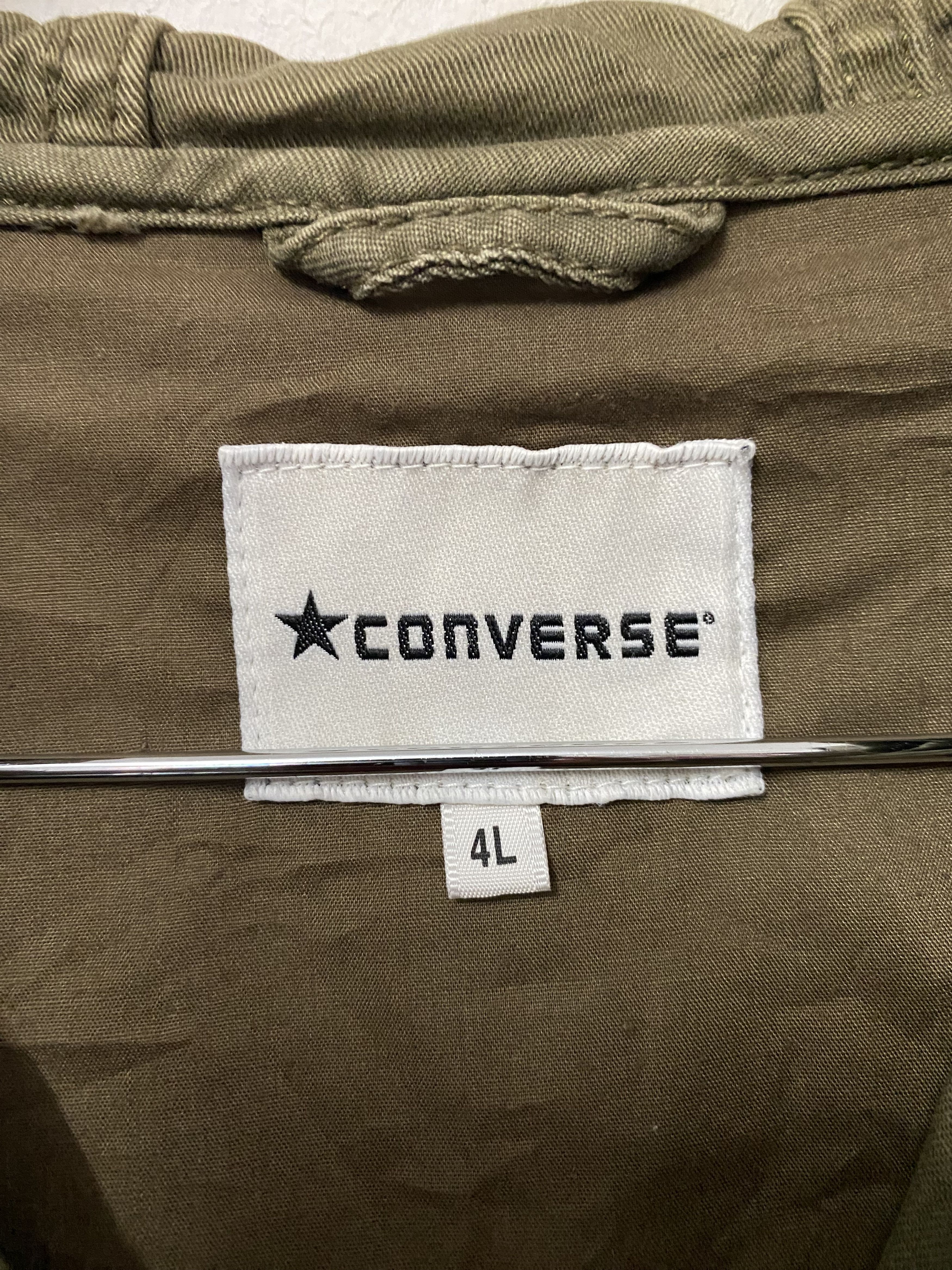 Converse Vintage Converse Military Style Oversized Hoodie Jacket Size US XXL / EU 58 / 5 - 8 Thumbnail