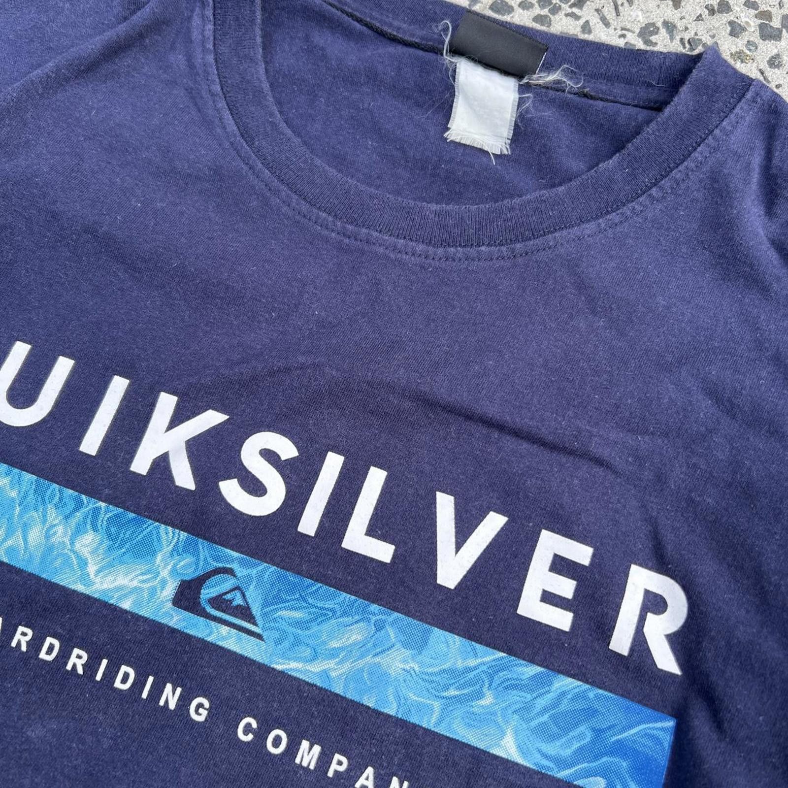 Quiksilver Quiksilver Men's Navy and Blue Tshirt Size US L / EU 52-54 / 3 - 3 Thumbnail