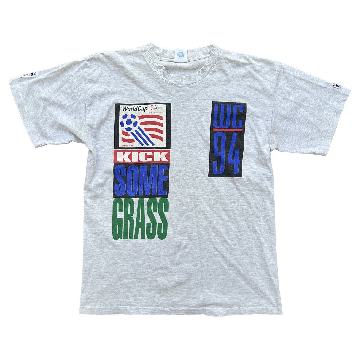 Logo 7 Vintage 1994 World Cup USA Kick Some Grass Shirt Size Large Size US L / EU 52-54 / 3 - 1 Thumbnail