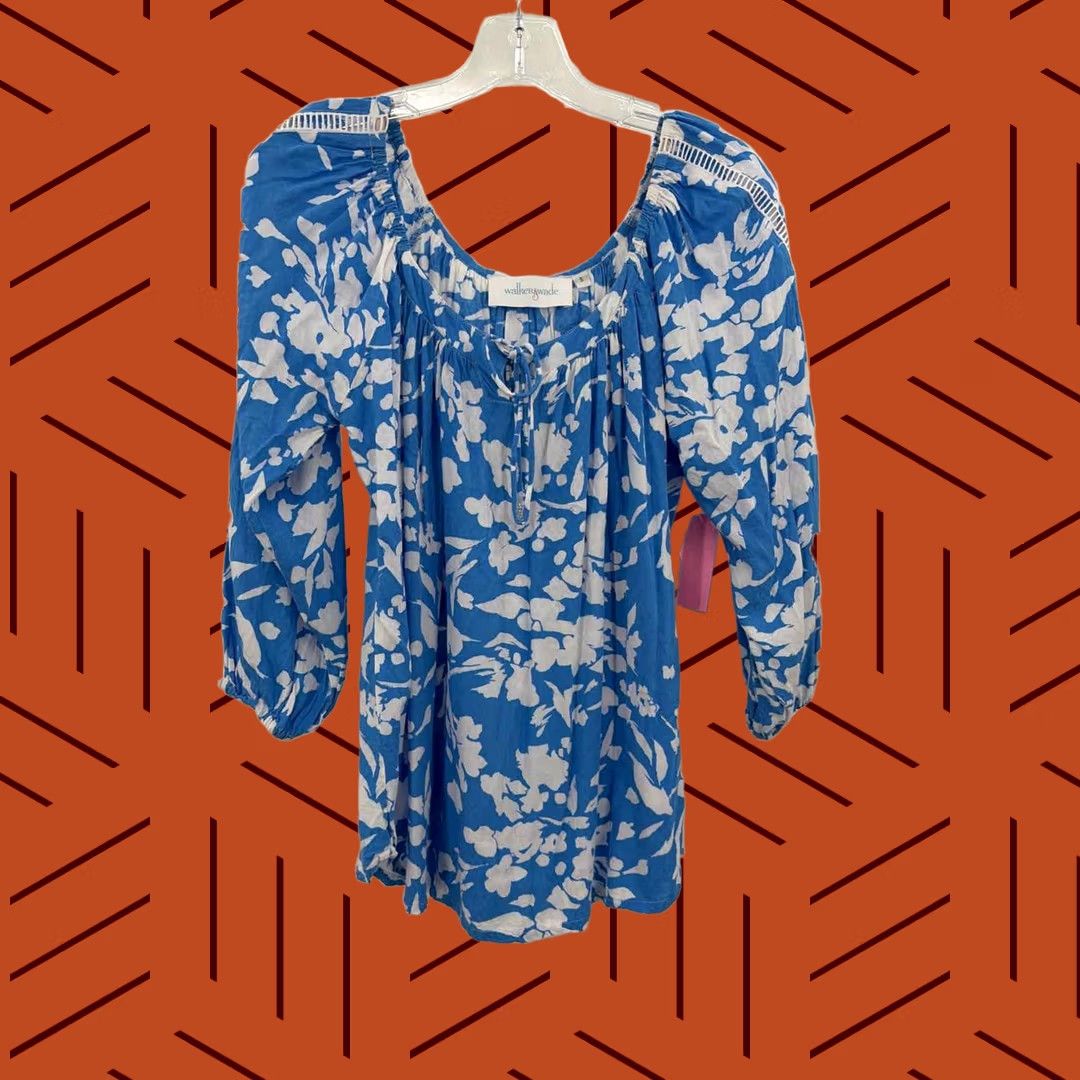 Vintage Walker & Wade Blouse Size Small Blue Pre-Owned Size S / US 4 / IT 40 - 1 Thumbnail