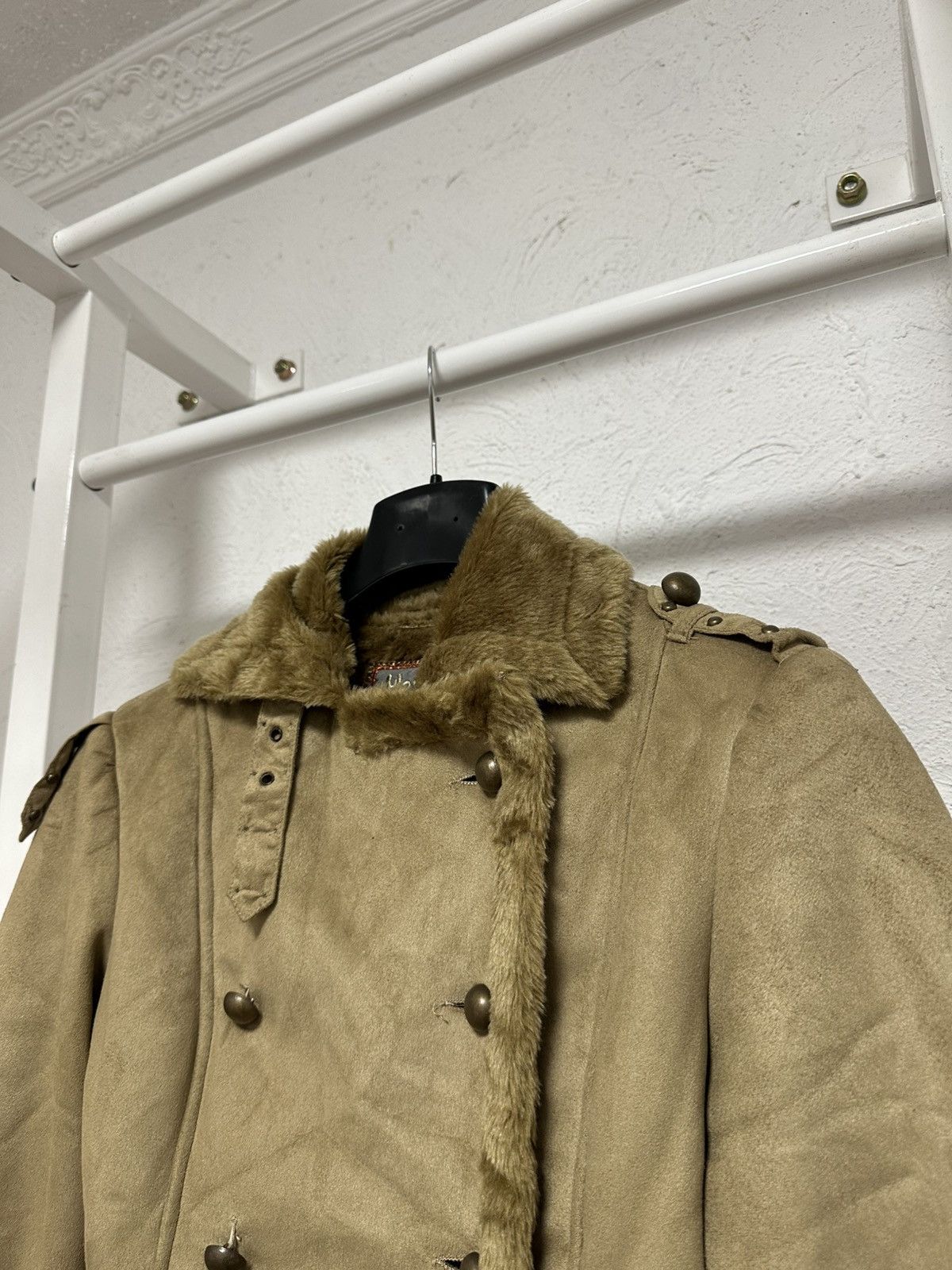 Hysteric Glamour × Vintage Y2K Hysteric Glamour Vintage Shearling Bomber Jacket Beige Size M / US 6-8 / IT 42-44 - 2 Thumbnail