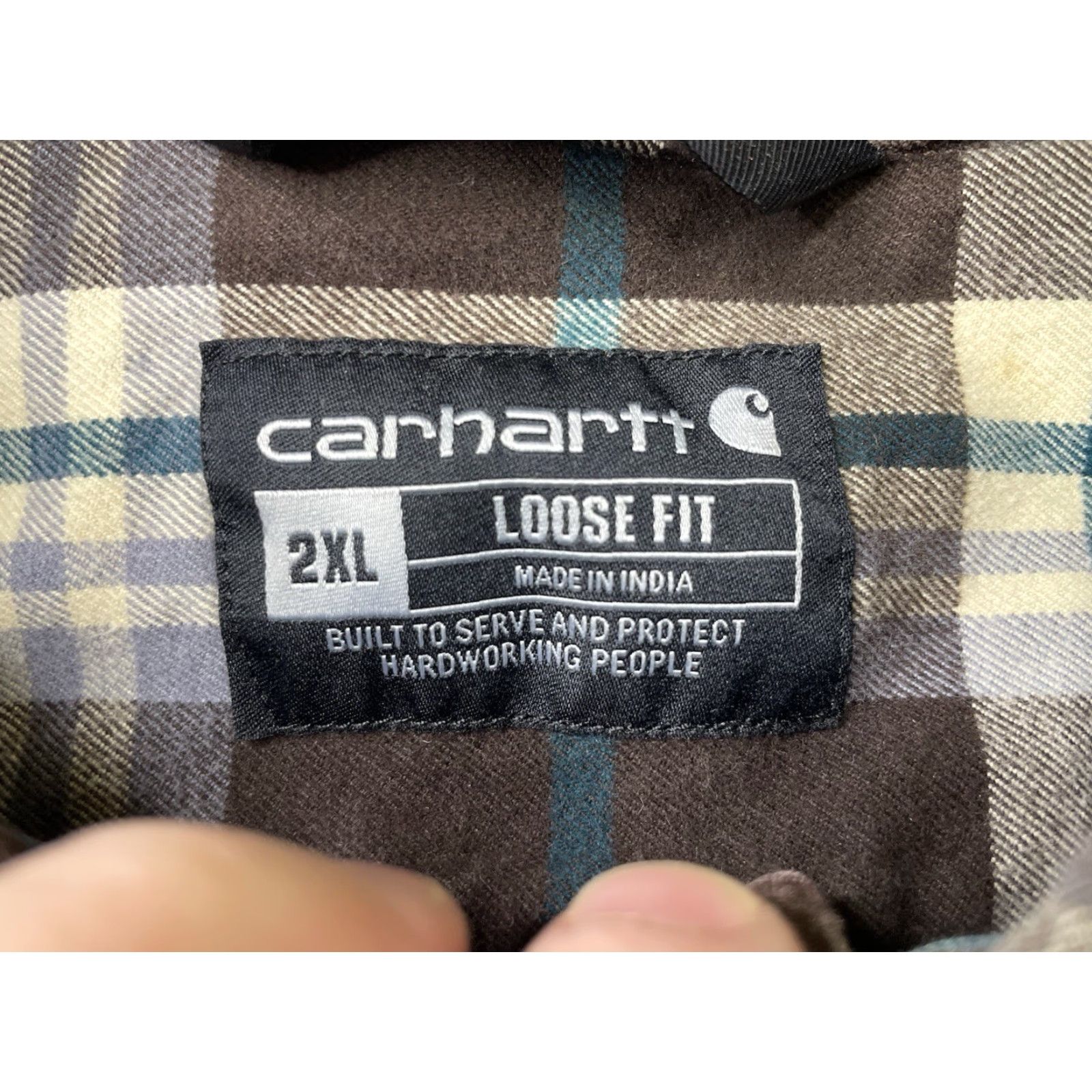 Carhartt Carhartt Shirt Mens 2XL Plaid Flannel Heavyweight Long Sleeve Button-Up Pocketed Casual Multicolor 105078 Size US XXL / EU 58 / 5 - 3 Thumbnail