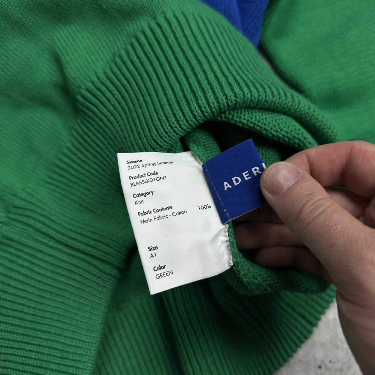 Ader Error Ader Error Twin Heart Logo Knit Green Size M-L Size US L / EU 52-54 / 3 - 4 Thumbnail