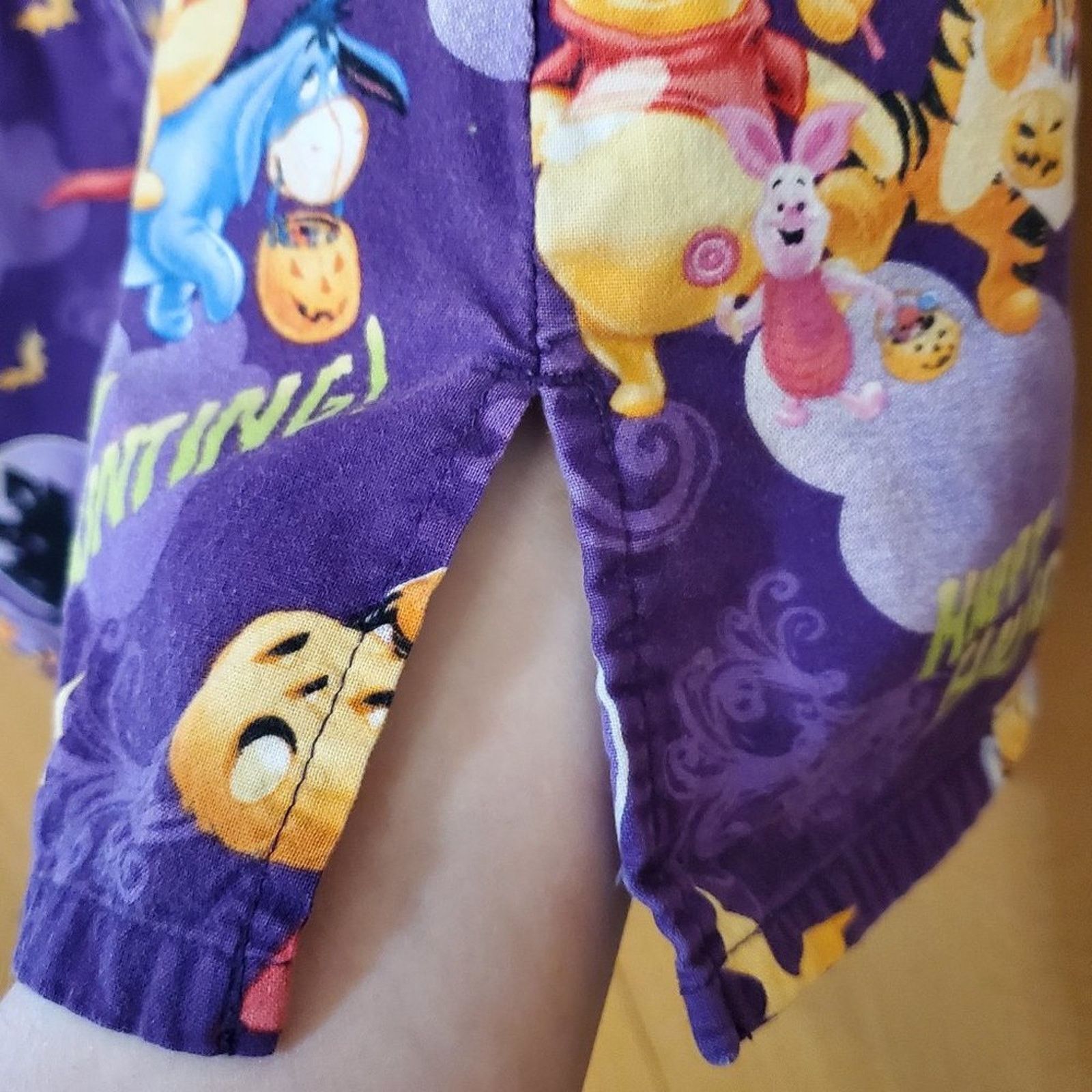 Disney Disney Winnie the Pooh Halloween Scrubs Top - Purple, V-Neck Size L / US 10 / IT 46 - 13 Thumbnail