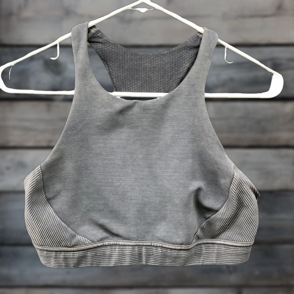 Lululemon Lululemon Bob And Weave Bra Womens Size 8 Gray Luxstreme Training Gym Workout Sports Bra Size ONE SIZE - 1 Thumbnail