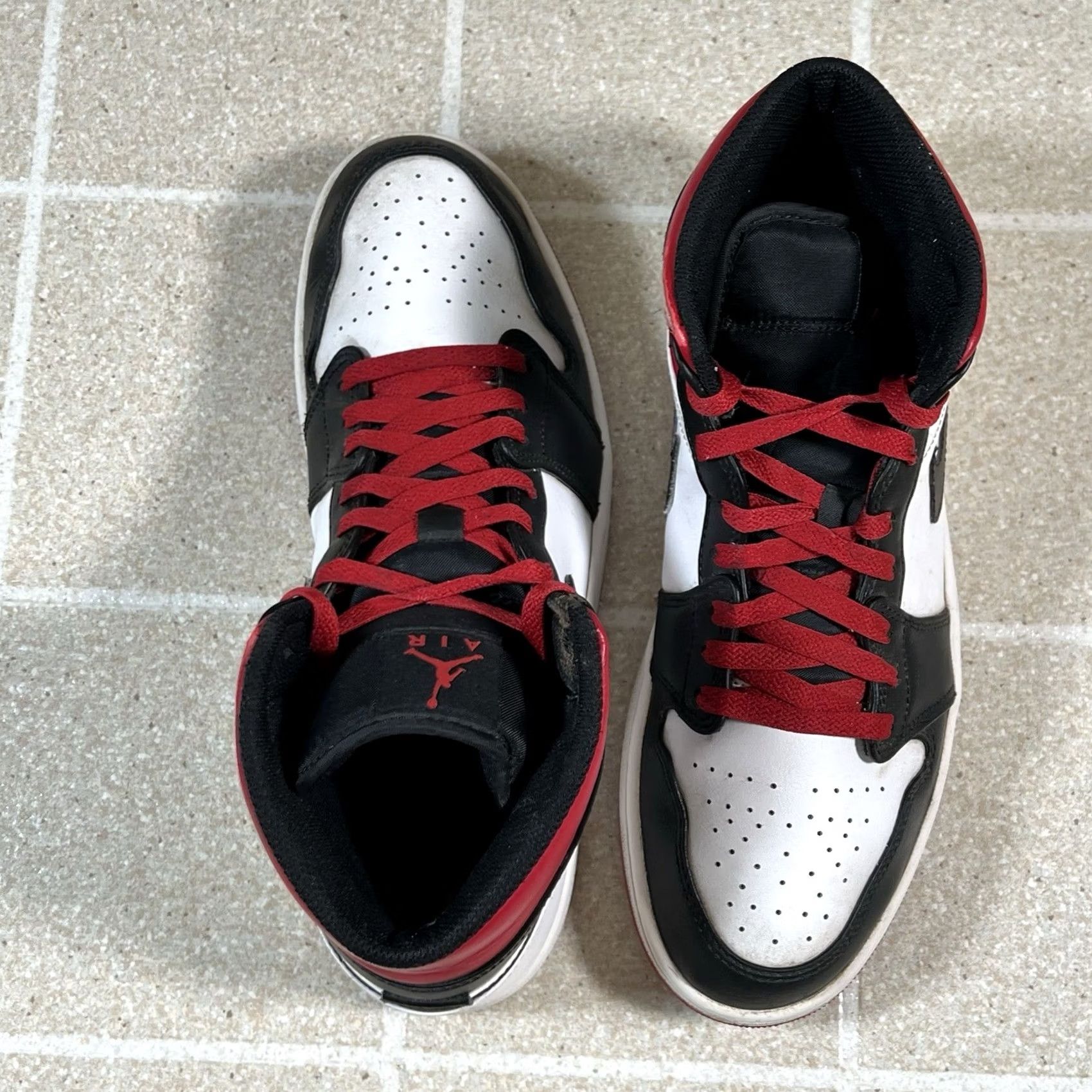 Jordan Brand Jordan Air Jordan 1 Mid Sneaker Gym Red Black White DQ8426-106 Leather Mid Top Men Size US L / EU 52-54 / 3 - 6 Thumbnail