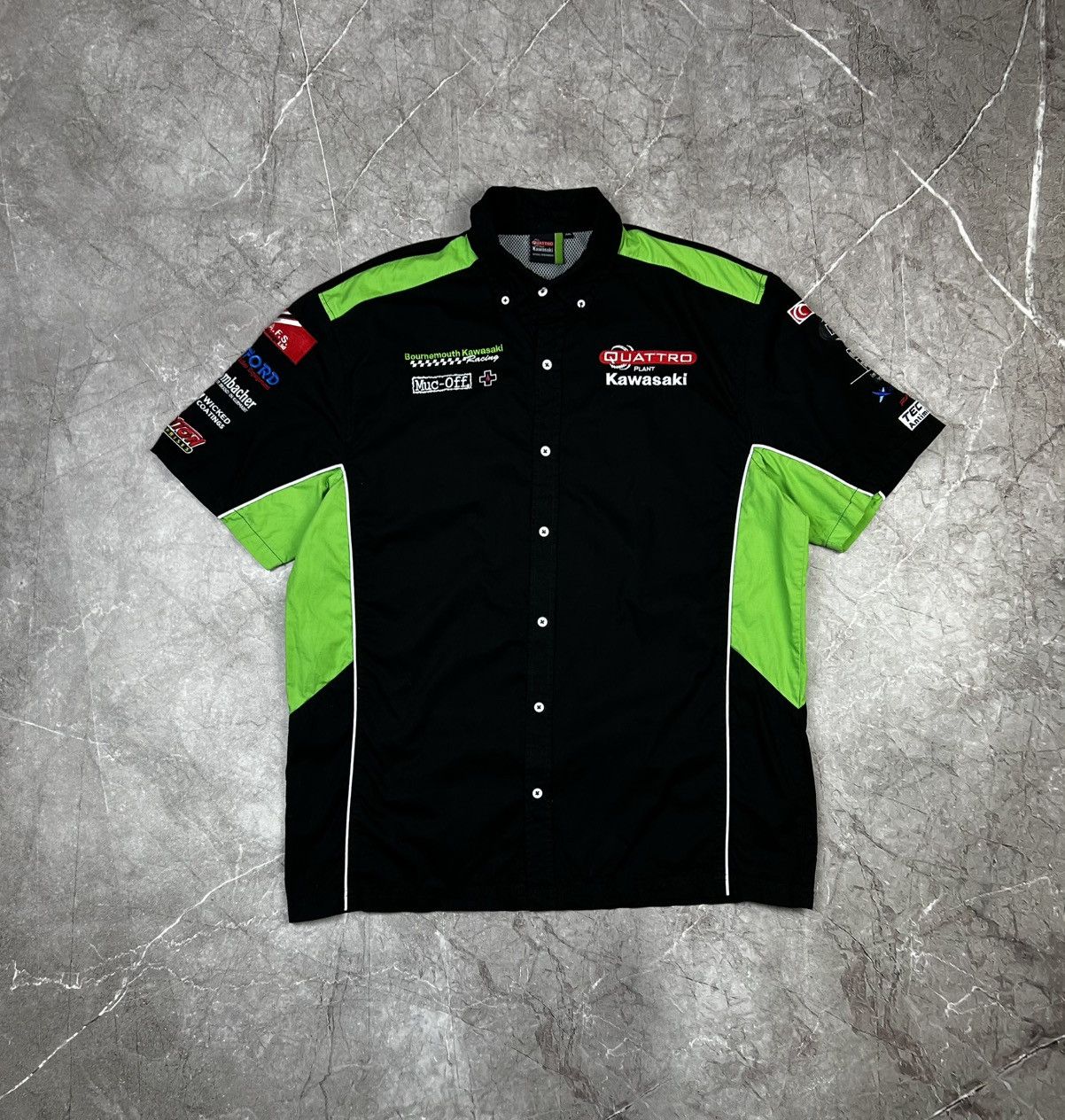 Formula 1 Kawasaki Vintage Racing Button Up Shirt Moto Size US XXL / EU 58 / 5 - 1 Thumbnail
