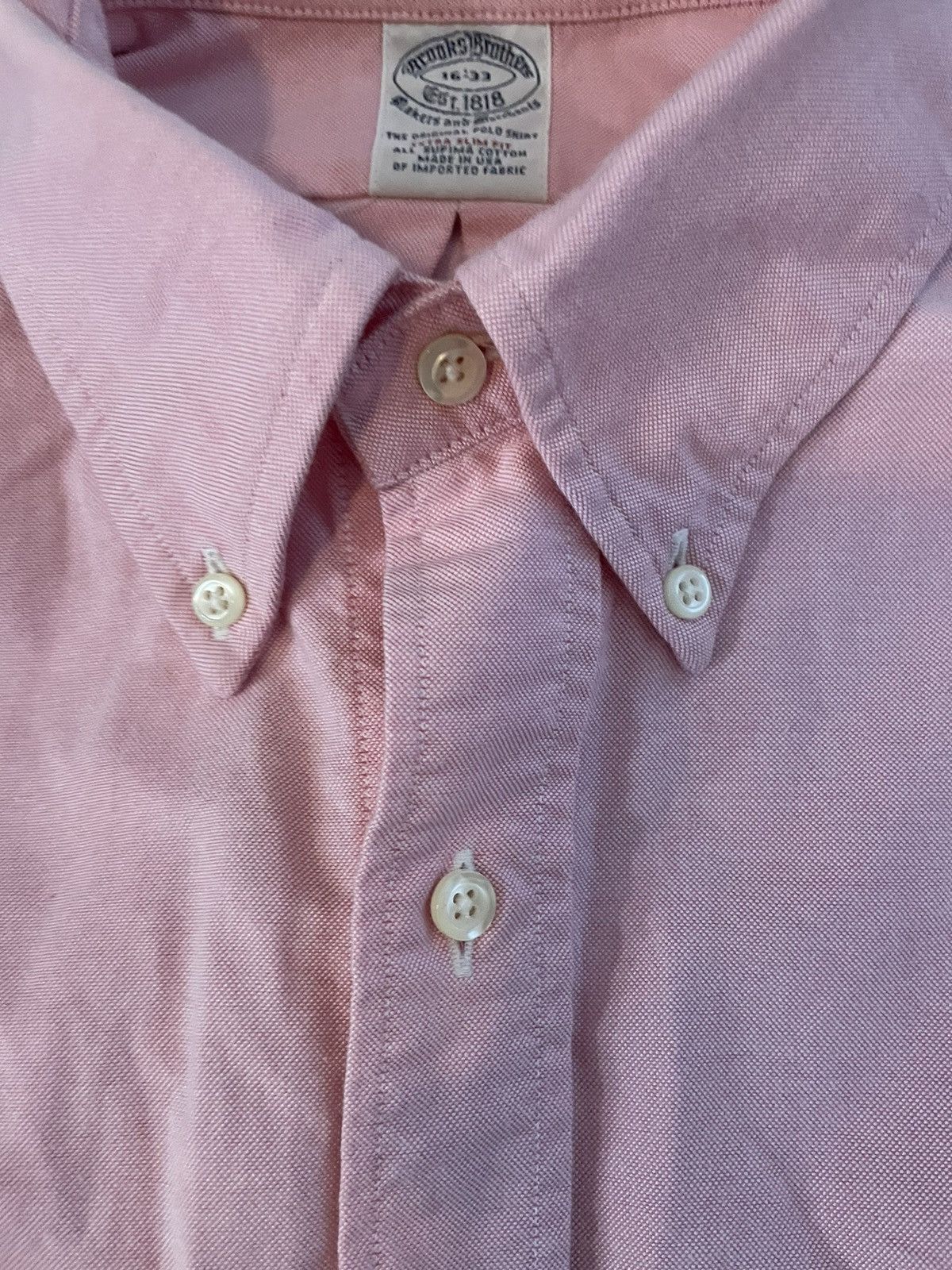 Brooks Brothers × Michael Bastian American-Made Oxford Cloth Button-Down Dress Shirt Size US L / EU 52-54 / 3 - 6 Thumbnail