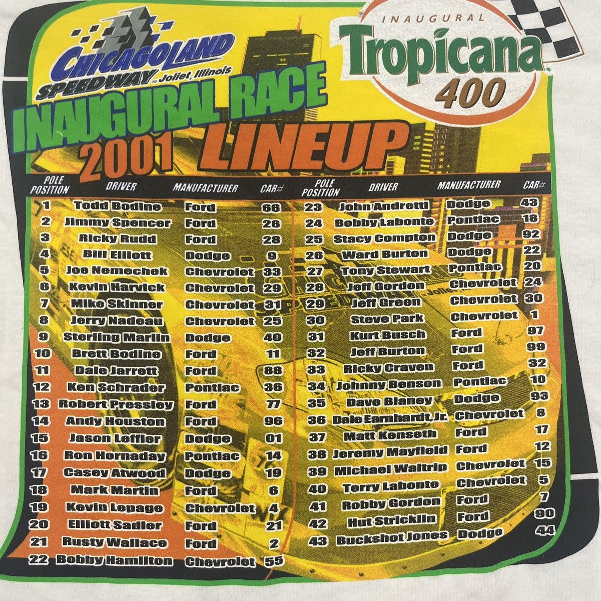 Chase Authentics × NASCAR × Vintage VTG Nascar AOP Tropicana 400 Size US XL / EU 56 / 4 - 7 Thumbnail