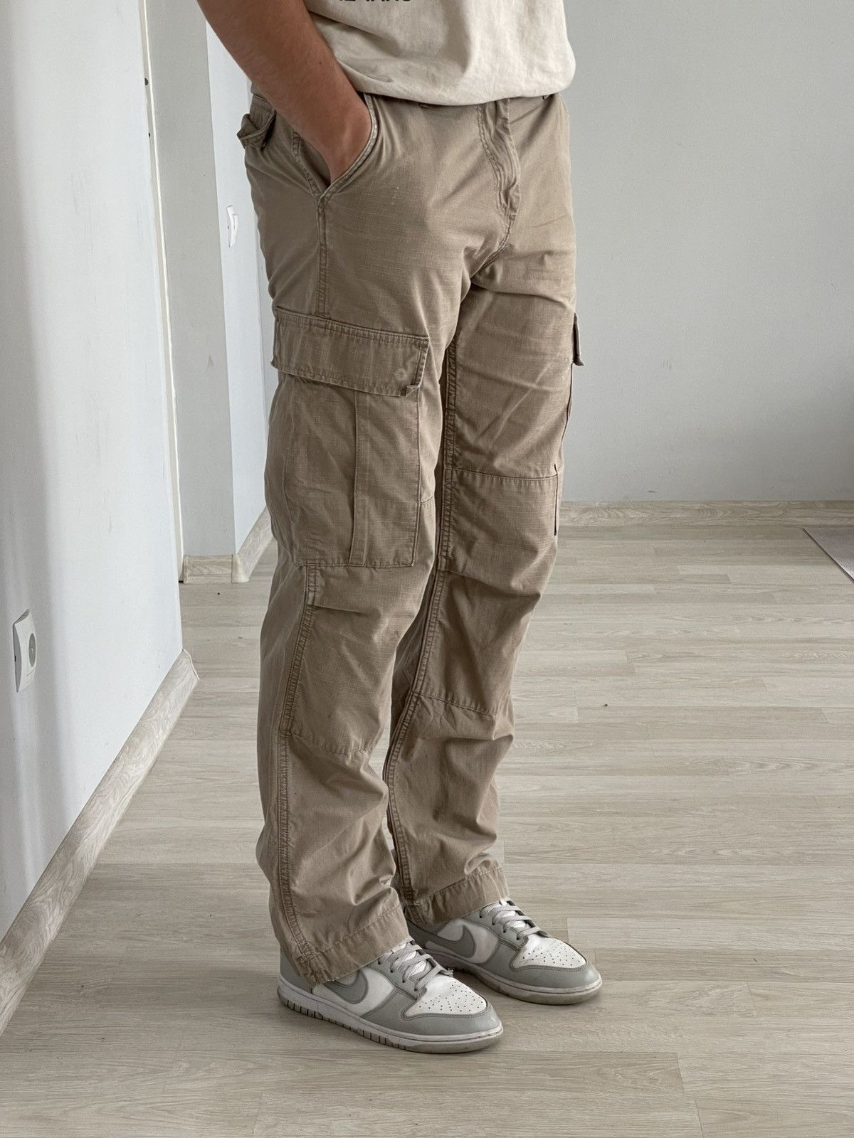 Carhartt Carhartt Work Used Distressed Regular Cargo Pants Size US 32 / EU 48 - 6 Thumbnail