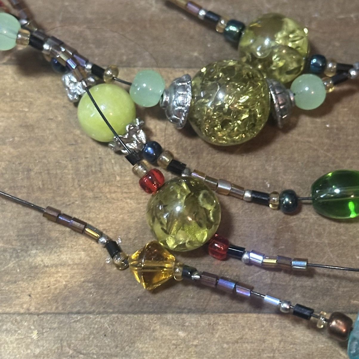 Other Multi strand multicolor art glass station bead necklace Size ONE SIZE - 3 Thumbnail