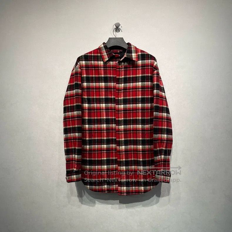 Balenciaga Balenciaga size 39 Red Plaid Long Sleeve Shirt Cotton Jack Size US S / EU 44-46 / 1 - 1 Thumbnail