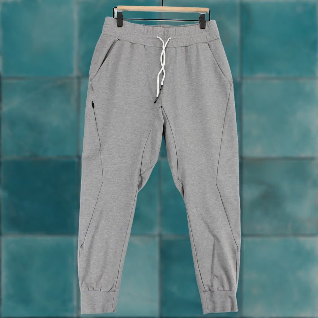 Vintage BYLT Jogger Mens M Gray Active Heather Drawstring Slim Fit Cuffed Zip Pocket Size US 31 - 1 Thumbnail
